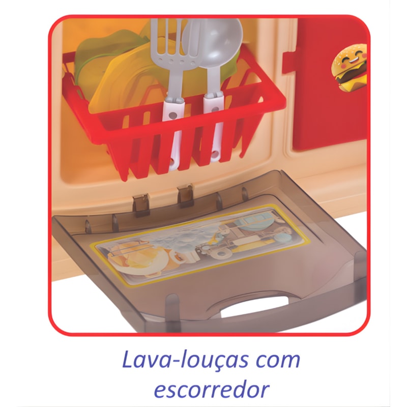 Cozinha Magic Toys Master Vermelho-d56585d5-6adc-4c76-8769-ed983cc1cc1c