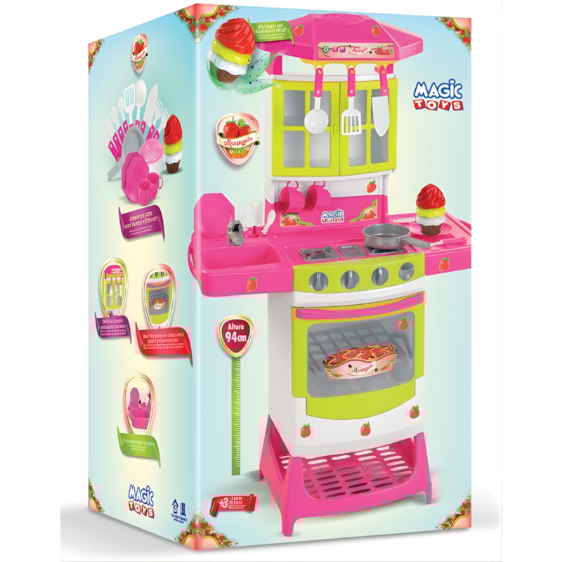 Cozinha Magic Toys Moranguita com Acessorios Rosa-dd8b0b18-dd20-4990-820f-ff2c390f83bb