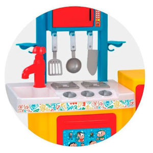 Cozinha Magic Toys Turma Da Monica Sem Agua com Acessorios 