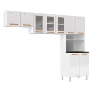Cozinha Telasul Cristal Smart Branca 9 Portas