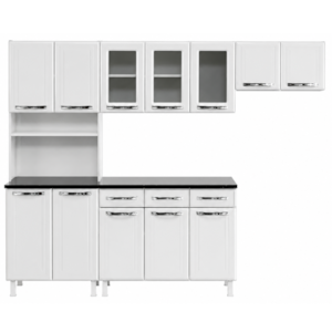 Cozinha Telasul Esmeralda Plus 12 Portas 3 Gavetas Branco