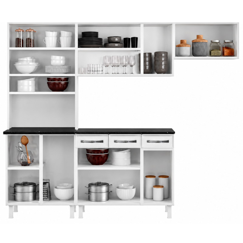 Cozinha Telasul Esmeralda Plus 12 Portas 3 Gavetas Branco-2f47993f-3fa1-46dc-a5f2-c2a7f2b1c864