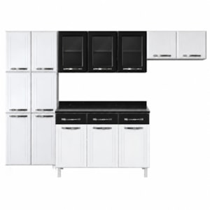 Cozinha Telasul Esmeralda Plus Preta 9 Portas