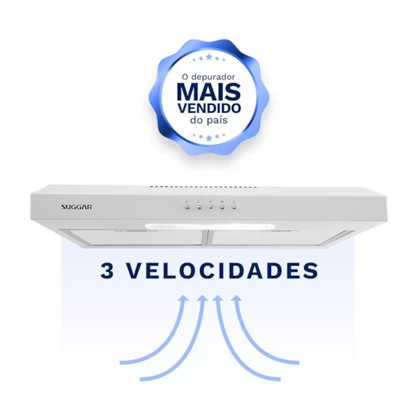 Depurador Suggar Slim 60cm 3 Velocidades 127V Branco-ce064b5b-8f59-4cfe-81d7-abe90d139681