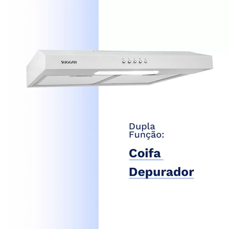 Depurador Suggar Slim 60cm 3 Velocidades 127V Branco-6d099160-4c6e-4b11-8465-fbd5ed1c2b3d