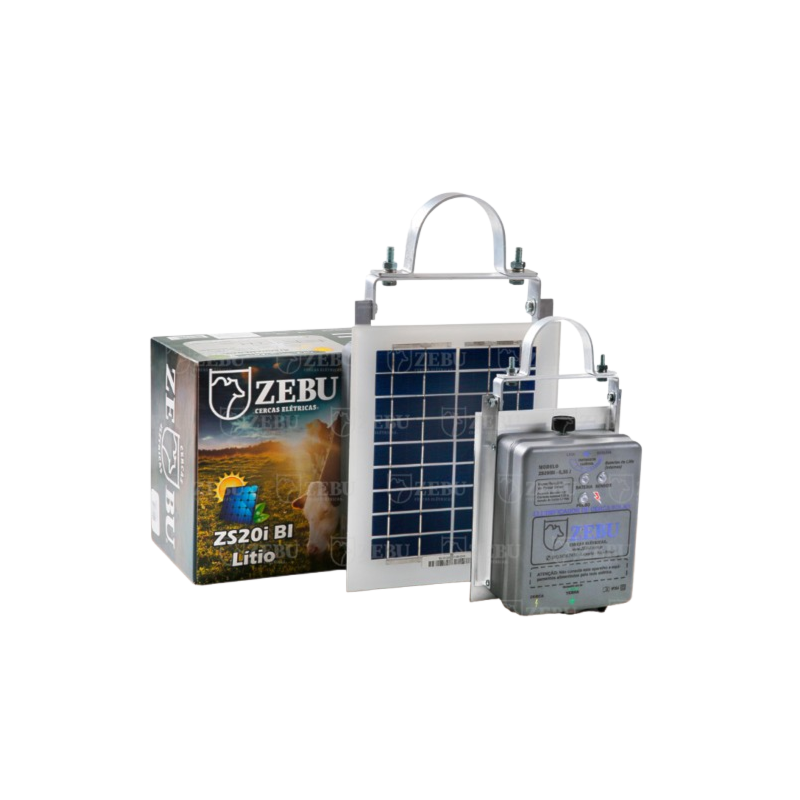Eletrificador Solar Zebu com Bateria Bi Litio Integrada ZS20I 