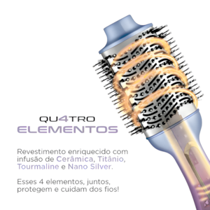 Escova Secadora Mondial By Juliette Bivolt ES-JU-03 Azul/Rosa