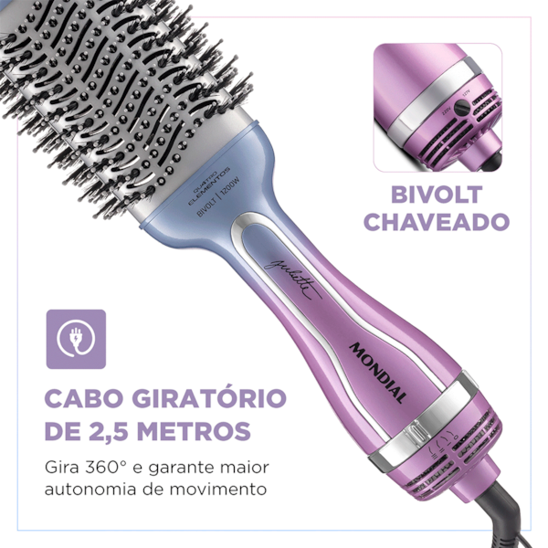 Escova Secadora Mondial By Juliette Bivolt ES-JU-03 Azul/Rosa-4a2e7b46-4b7e-48a9-91bb-e0d2502b4a7e