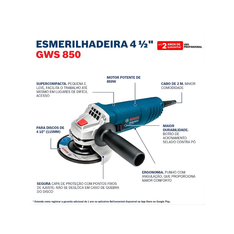 Esmerilhadeira Angular Bosch 4.1/2