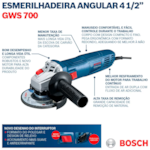 Esmerilhadeira Bosch 4.12 GWS 700 710W 127V