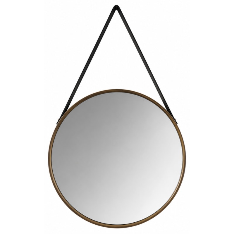 Espelho Euroquadros 1,8mm 45cm Redondo Moldura Plástica com Alça Coffee HC2323507