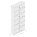 Estante Politorno Xangai 12 Nichos Branco-915c013f-baea-45d1-8222-b5853023ee36