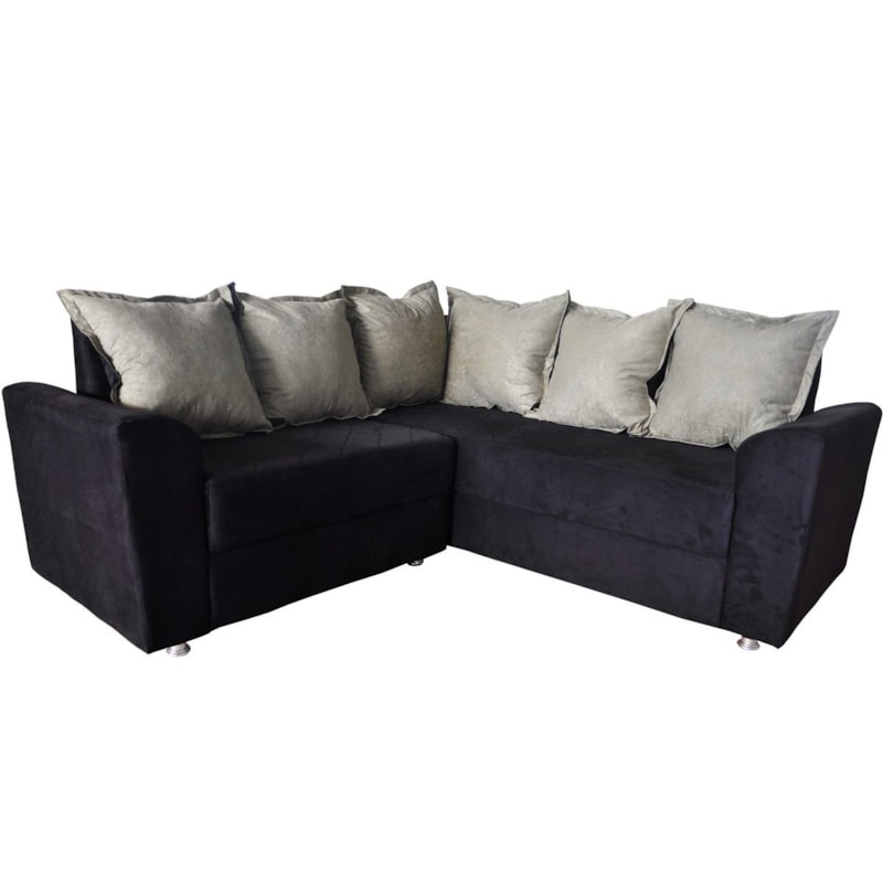 Estofado de Canto Marjom Novo Firenze Espuma D33 Tecido Aveludado-571a0038-2c73-45b4-a584-5ce713d04058