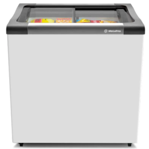Expositor Horinzontal Metalfrio 185L para Sorvetes e Congelados 127V R290 Supra Bbranco NF20SBB001