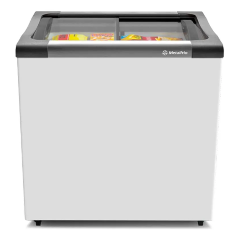 Expositor Horinzontal Metalfrio 185L para Sorvetes e Congelados 127V R290 Supra Bbranco NF20SBB001