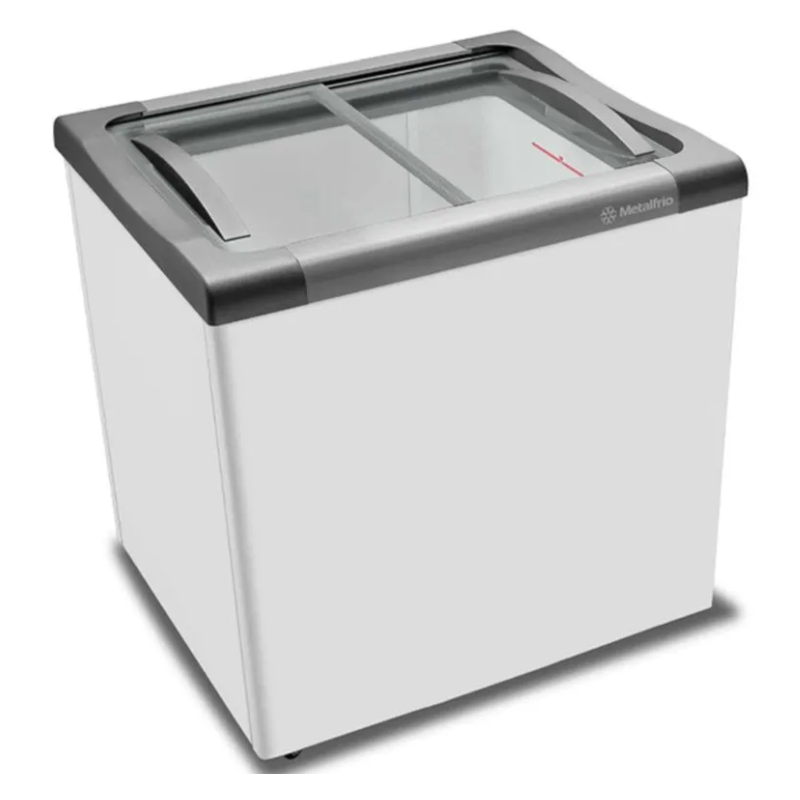 Expositor Horinzontal Metalfrio 185L para Sorvetes e Congelados 127V R290 Supra Bbranco NF20SBB001