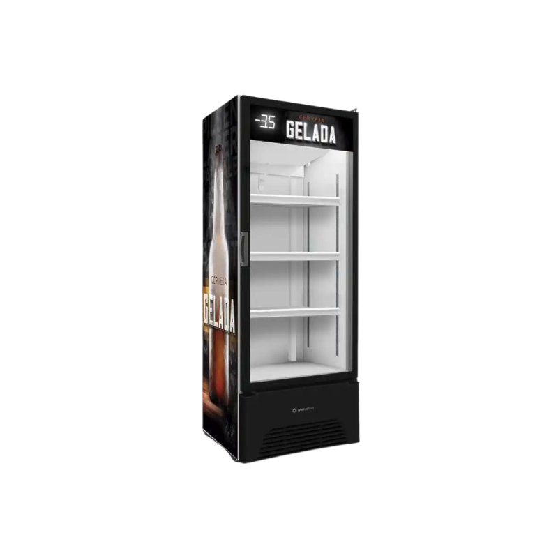 Expositora Cervejeira Metalfrio 576L Optima Adesivada Gelada 127V/60HZ R290 Preto VN50AHB008