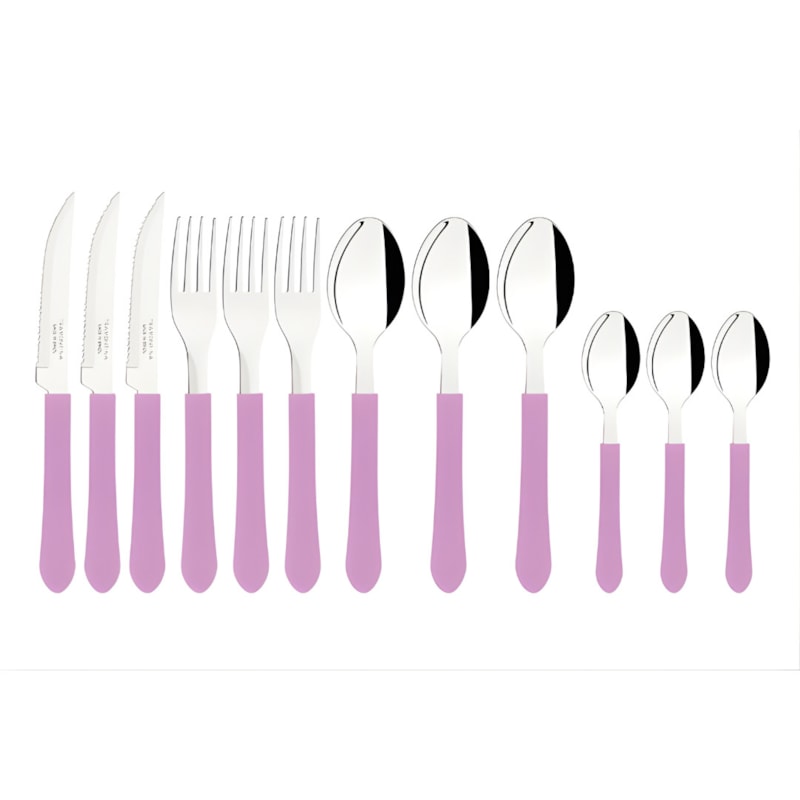 Faqueiro Tramontina 12 Pecas Leme com Laminas em Aco Inox e Cabos de Polipropileno Lavanda-14a79180-0b01-4e42-93cd-a4c6ccf3b96d