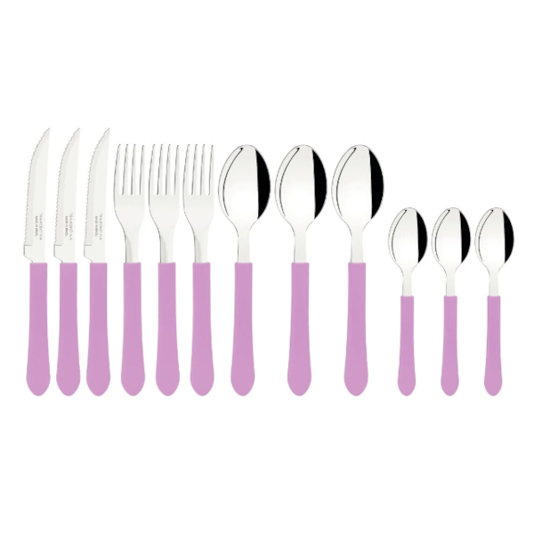 Faqueiro Tramontina 12 Pecas Leme com Laminas em Aco Inox e Cabos de Polipropileno Lavanda-38499c0f-ca1b-4102-8520-b28df86f950f