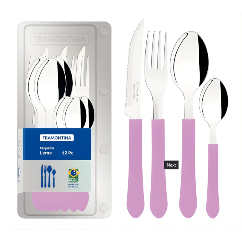 Faqueiro Tramontina 12 Pecas Leme com Laminas em Aco Inox e Cabos de Polipropileno Lavanda-4960751d-3f15-4bd8-9155-e159aae7a4e0