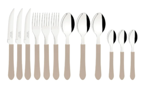 Faqueiro Tramontina Inox 12 Pecas Leme Cinza 