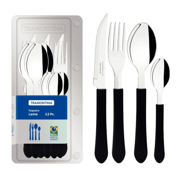 Faqueiro Tramontina Inox 12 Pecas Leme Preto-9a1f5d08-8808-40e6-b805-6f0182e05b20