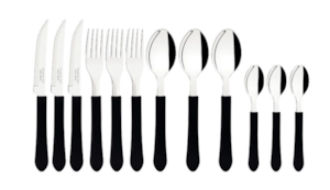 Faqueiro Tramontina Inox 12 Pecas Leme Preto