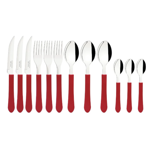 Faqueiro Tramontina Inox 12 Pecas Leme Vermelho-d1fe71fd-5c16-4437-a523-120a1eb73b67