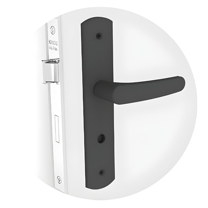 Fechadura Soprano Ipanema Reta para Banheiro Preto ESP27 40X53