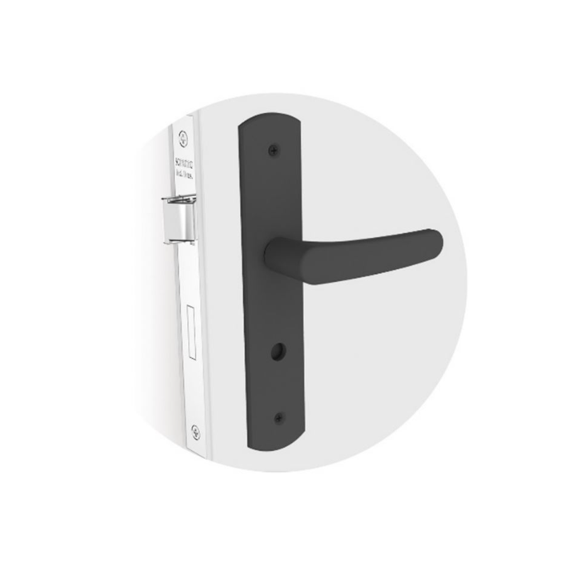 Fechadura Soprano Ipanema Reta para Banheiro Preto ESP27 40X53