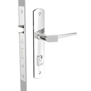 Fechadura Soprano Popline Reta Externo Cromado ESP26 40X53 PY45