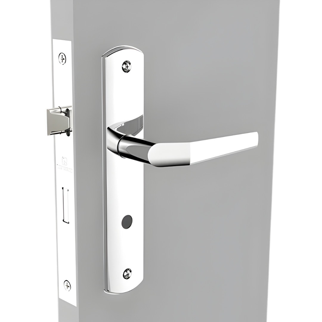 Fechadura Soprano Popline Reta para Banheiro Cromado ESP26 40x53