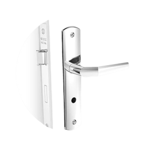Fechadura Soprano Popline Reta para Banheiro Cromado ESP26 40x53