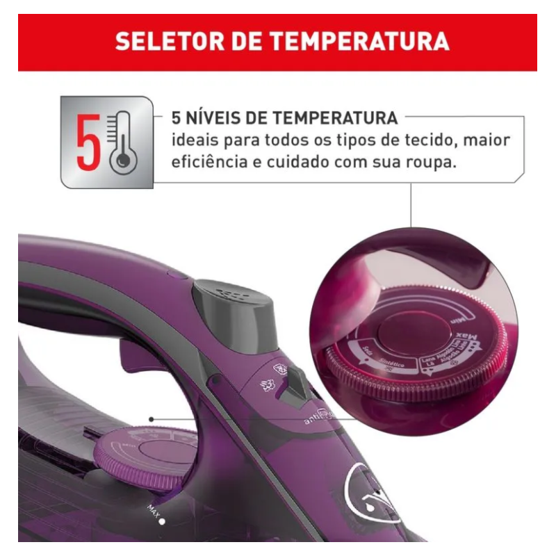Ferro de Passar a Vapor Arno Powergliss 127V FPO1-fed0ee02-b1c8-49ca-af21-b38f281ddc5c