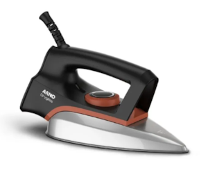Ferro de Passar Arno a Seco Drygliss com Base Antiaderente 127V FS31 Preto/Derracota