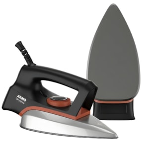 Ferro de Passar Arno a Seco Drygliss com Base Antiaderente 127V FS31 Preto/Derracota