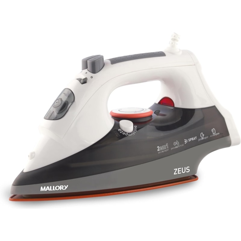 Ferro de Passar Mallory a Vapor e Seco Zeus 127v com base em Ceramica