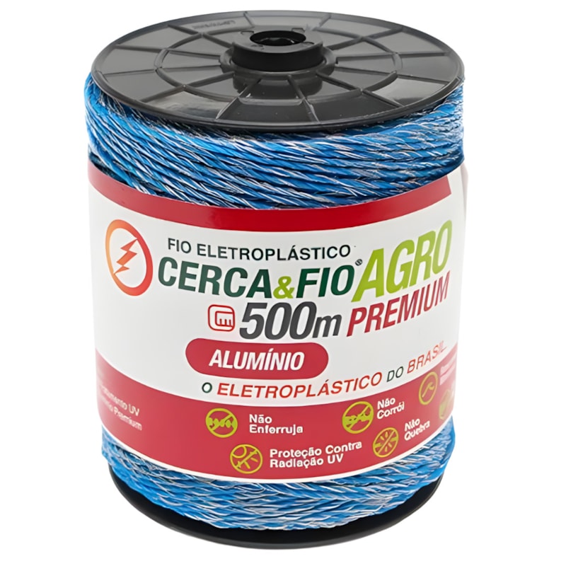 Fio Eletroplastico Igecast Cerca e Fio Agro 15X6 Aluminio Premium 500M Azul-4d1e844c-9733-4291-8a65-d4dbd0674749