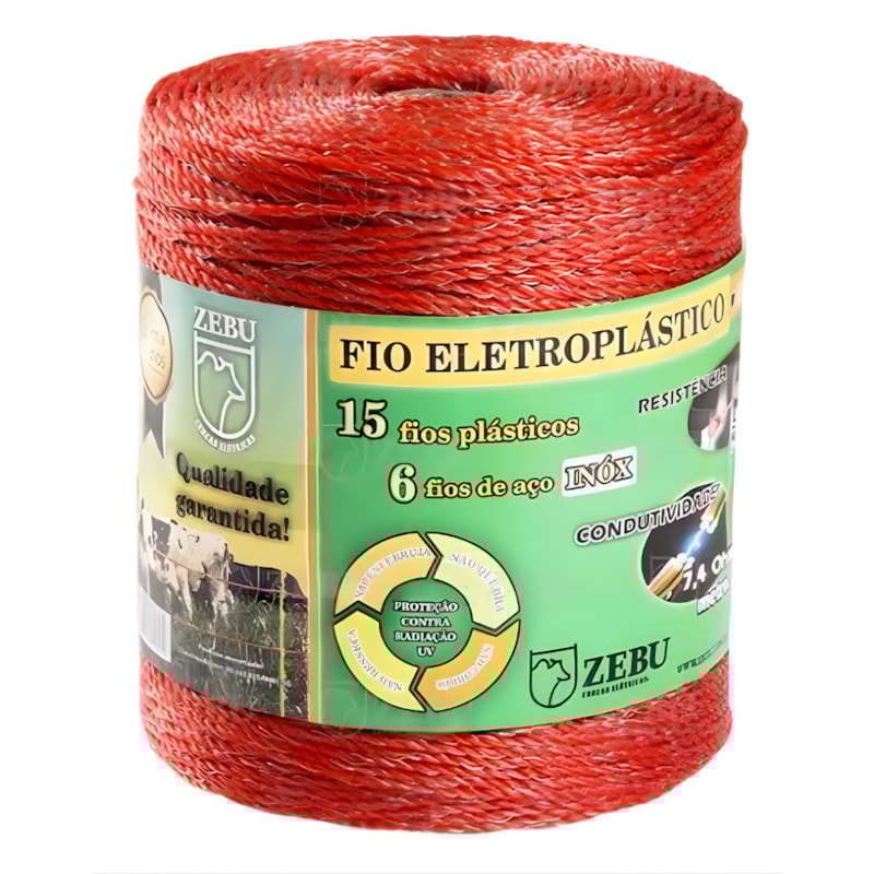 Fio Eletroplasticos Zebu 500M Laranja-588e5910-15cf-4c7c-b3ef-f6e09effb26c