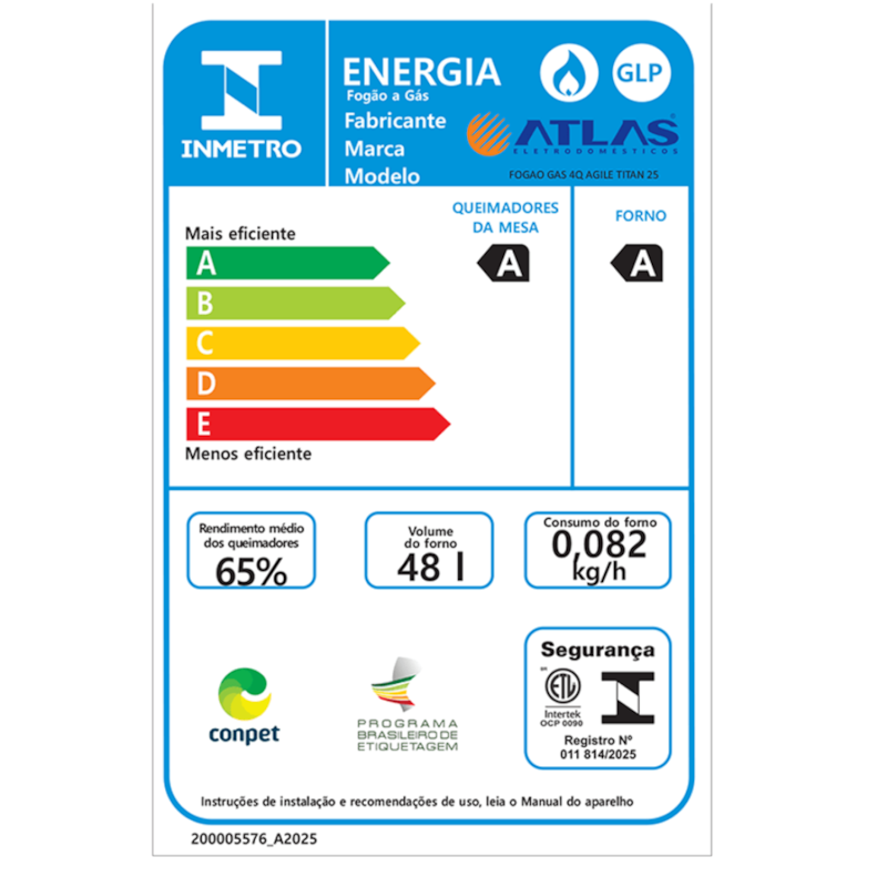 Fogao Atlas Agile 4 Bocas Titan-12877202-9a0f-4446-9768-b26e7336558f