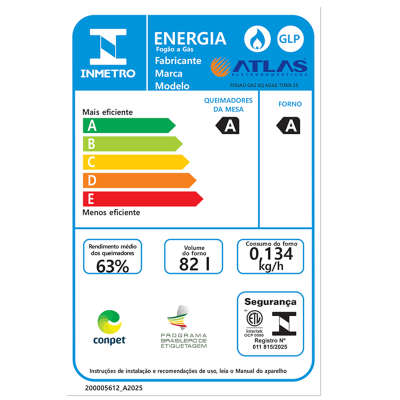 Fogao Atlas Agile 5 Bocas Titan-b1ee22b0-25bb-4569-a043-1fb52d6a22fe