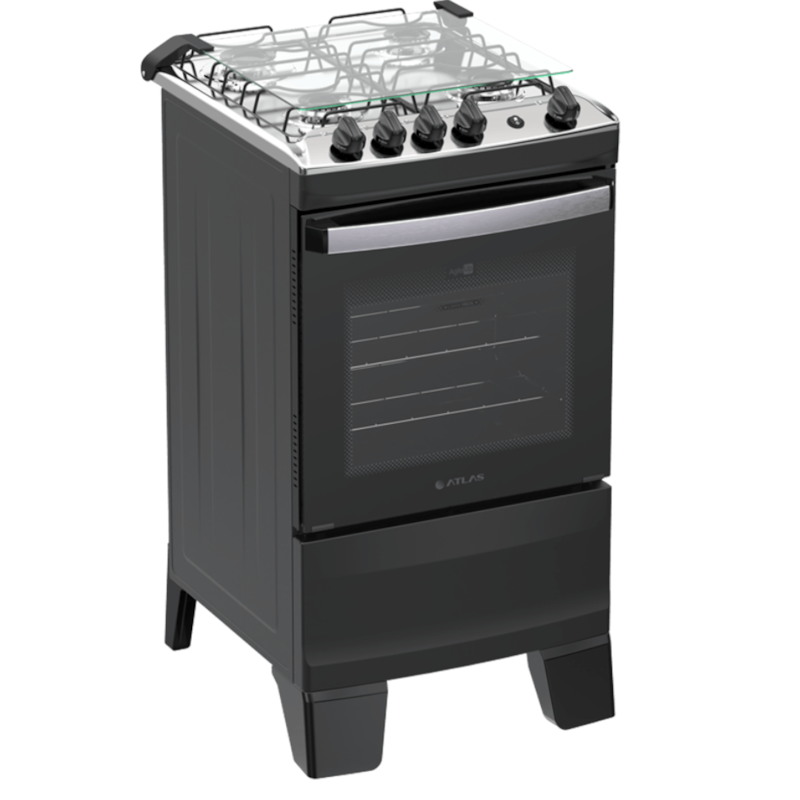 Fogao Atlas Agile Mesa De Inox 4 Bocas Preto-d57f2db5-3dcf-4e08-9ddd-48f521e21798