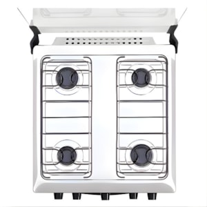 Fogão Atlas Coliseum Plus 4 Bocas Inox Preto