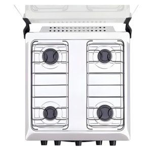 Fogão Atlas Coliseum Plus 4 Bocas Inox Preto