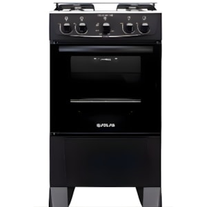 Fogão Atlas Coliseum Plus 4 Bocas Inox Preto