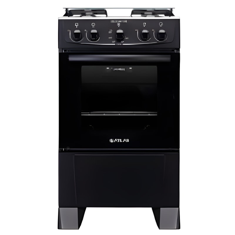 Fogão Atlas Coliseum Plus 4 Bocas Inox Preto-dde8c36d-b6ec-451e-9fae-66a5d5898cd0