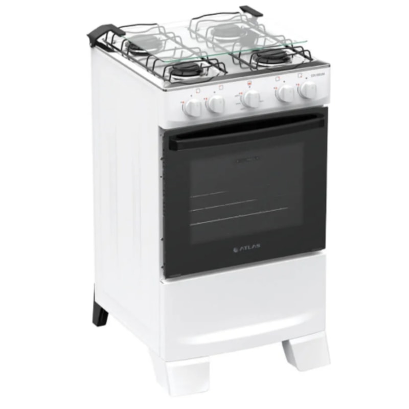 Fogão Atlas Coliseum Plus 4 Queimadores Branco com Mesa Inox-5004e02e-1b0f-4f6a-8d96-3f87afae48a3