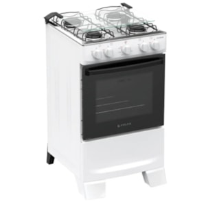 Fogão Atlas Coliseum Plus 4 Queimadores Branco com Mesa Inox