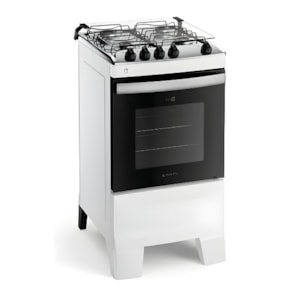 Fogao Atlas com Mesa de Inox Agile 4 Bocas Branco