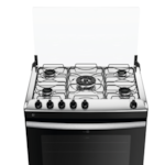 Fogao Atlas com Mesa de Inox Agile 5 Bocas com Acendimento Automatico Preto